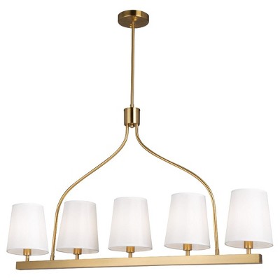 Artcraft Lighting Rhythm 5 - Light Island Pendant Light in  Brushed Gold