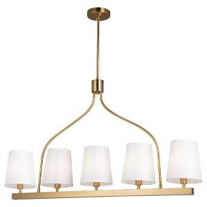 Artcraft Lighting Rhythm 5 - Light Island Pendant Light in  Brushed Gold - 1 of 4