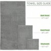 100 Turkish Cotton Corduroy Bath Towels 6 - Piece Set, Gray, Quick Dry, Absorbent - 3 of 4