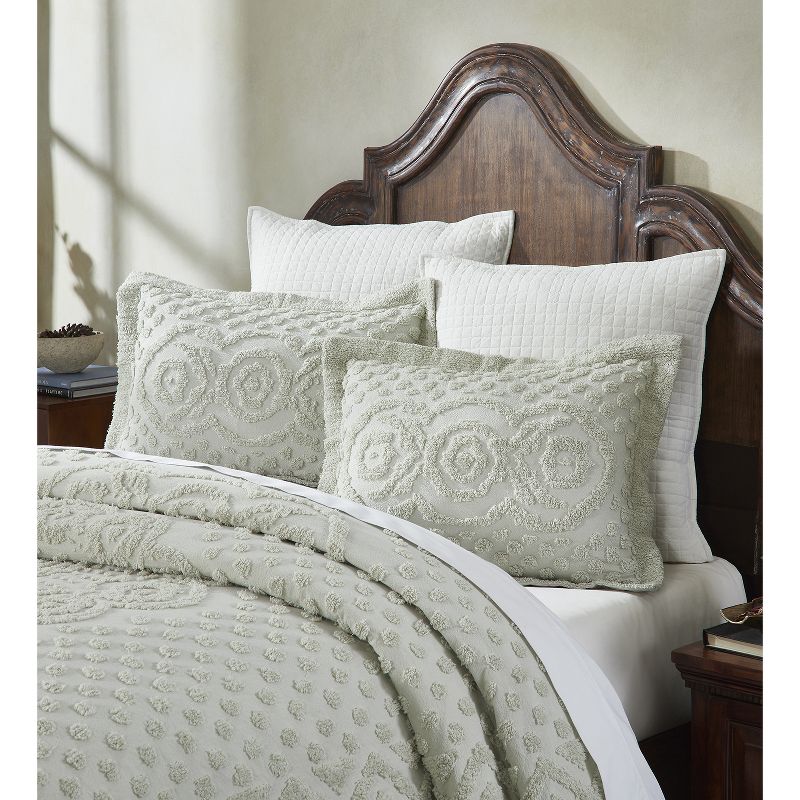 Heirloom Collection 100% Cotton Tufted Chenille Sham - Better Trends, 3 of 6