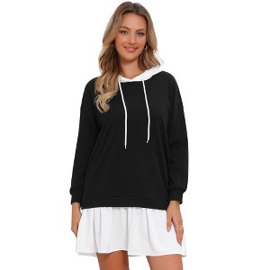 Jess by Meiko Women's Double Layer Hooded Pullover Dress - 1 of 4