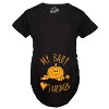 Maternity My Baby Loves Halloween Cute Pumpkin Pregnancy Halloween T Shirt - Crazy Dog Maternity T Shirt - 2 of 4
