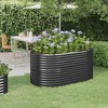 vidaXL Garden Raised Bed Anthracite Powder-coated steel 59.8x31.5x26.8 in - 2 of 4