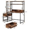 Tribesigns 55 Inch Computer Desk with 2 Drawers and Storage Shelves - 3 of 4