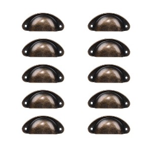 Unique Bargains Metal Drawer Cabinet Bin Cupboard Pulls 2.6" Hole 10 Pcs - 1 of 4