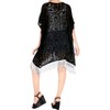 LA LEELA Women's Summer Beach Open Front Maternity Holiday Beachwear Bathing Suit Duster Vacation Swimwear Cover ups Cardigan XL-XXL Black, Solid - 2 of 4