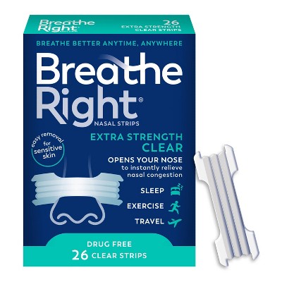 Breathe Right Size Small/Medium 30-Count Nasal Strips in Clear 