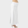 24seven Comfort Aapparel Maternity Solid Color Elastic Waist Maxi Skirt - 2 of 4