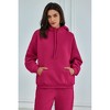 Attraco Women's Airplane Model Travel Hoodie Eye Mask Built in Long Sleeve Oversized Sweatshirt Fleece Hooded with Kangaroo Pocket - 4 of 4
