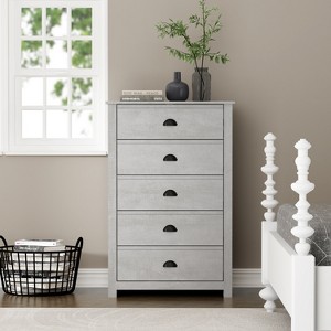Galano Geordano 5-Drawer Chest of Drawers (46.2 in. × 17.1 in. × 30.4 in.) in Dusty Gray Oak, Knotty Oak, Dark Gray Oak - 1 of 4