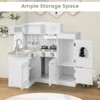 Costway Kid’s Corner Kitchen Playset Wooden Chef Play with Sink Stove Range Hood Utensils - 3 of 4