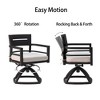 NicBex Set of 2 Outdoor Dining Chair,Modern Patio Dining Chairs with Sunbrella Fabric Cushions,Aluminum Chairs Suitable for Patio,Gray/Black - 2 of 4