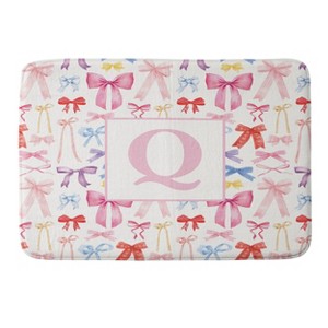 Deny Designs April Lane Art Bows Monogram Memory Foam Bath Mat - 1 of 4