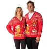 Seven Times Six Garfield Men's Odie and Garfield Ugly Sweater Button-Up Knit Cardigan Red - 3 of 4
