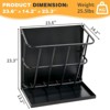 BENCMATE Pet Bowl Heavy Duty Wall Mounted Hay Feeder, Large Capacity Livestock Feeding Rack for Horses, Goats and Sheep, Black, 24.41"*23.62"*6.3" - 3 of 4