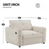 42" Tufted Chenille Single Sofa,Wide Seat Armchair with USB & Type-C Charger and High-Density Foam for Living Room Apartment-Baofuwish - 4 of 4