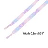 INSPIRE CHIC Leopard Multicolor Tie Dye Gradient Flat Shoelaces Sports Sneakers 2 Pairs - 3 of 4