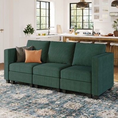 Belffin Corduroy Loveseat, Luxury Modular Love Seat with Storage, Modern Couch for Living Room
