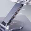 Griffin Rotator Laptop Stand – 360° Rotating, 6-in-1 USB Hub, USB-C Docking Station, Multiport Adapter for Desk - 3 of 4