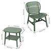 3 Piece Outdoor Patio Furniture Set, Conversation Bistro Set with Coffee Table & 2 Chair,Patio Table Chair Set for Balcony Backyard - 4 of 4