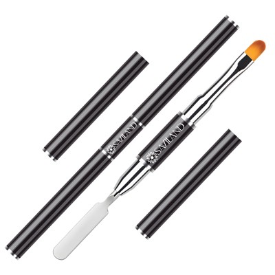 Saviland Pro Dual-Action Sculptor - 2PC Surgical Steel Gel Brush & PolyGel Picker for Extension Artistry (Size: 2 Count)