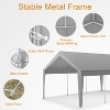 GustoWave 10x20ft Heavy Duty Carport Canopy, Waterproof Portable Shelter for Car, Truck, and Party - 4 of 4
