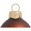 Northlight 28ct Chocolate Brown Matte Finish Glass Christmas Ball Ornaments 2" (50mm) - 3 of 4