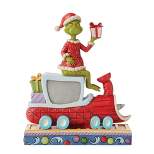 Jim Shore Grinch On Train  -  One Figurine 8 Inches -  Dr Seuss Presents  -  6010776  -  Resin  -  Multicolored