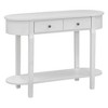 Luxystar Retro Console Table with Curved Design and Smooth Glaze for Entryways and Living Rooms, Antique White - 3 of 4