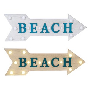 Beachcombers Marquee Beach Arrow Sign 24 x 8 x 2 Inches. - 1 of 2