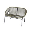 Outdoor PE Rattan Loveseat with Metal Frame,Patio Basket Loveseat with Hammock Weave,Wicker Loveseat for Garden or Backyard-Cuddlewood - 2 of 4