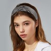 Unique Bargains Women's Faux Leather Knotted Headband 1.57 Inch Wide 1 Pc - 2 of 4