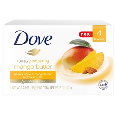 Dove Mango & Almond Butter Beauty Bar Soap - 3.75oz/4ct