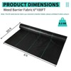 coucheta Weed Barrier Landscape Fabric, Heavy Duty Weed Block Fabric, Woven Driveway Garden Cloth for Greenhouse, Yard, Flower Bed - 2 of 4