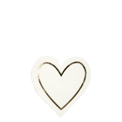 Meri Meri Gold Heart Small Napkins