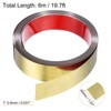 Unique Bargains Self-Adhesive Stainless Steel Mirror Finish Peel and Stick Wall Trim - 2 of 4