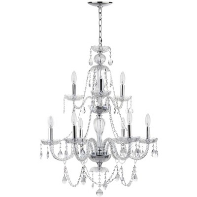 Aura Chandelier - LIT4434 - Clear/Chrome - Safavieh