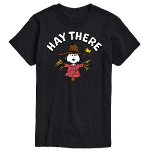 Men's - Peanuts - Snoopy Scarecrow Hay There Short Sleeve Graphic T-Shirt - 1 of 4