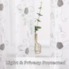 White Semi Sheer Curtains Floral Embroidered Bathroom Window Curtain, Voile Grommet Light Filtering Curtains Treatment - 2 of 4