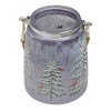 Northlight 6.25" Hand-Painted Pine Trees and Cardinals Flameless Glass Christmas Candle Holder - 3 of 4