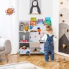 Infans Kids Toy and Book Organizer Children Wooden Storage Cabinet w/ Storage Bins - 3 of 4