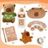 Capybara Plush for Kids 4-10+ Year Old Birthday Gift Cute Capybara Plush Set with Stuffed Animal/Cup/Notebook/Bag/Pen/Stickers/Badge/Keychain - 2 of 4