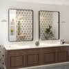 Apmir 32 in. W x 44 in. H Rectangular Aluminum Alloy Framed and Tempered Glass Wall Mirror in Matte Black - 2 of 4