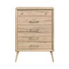 NicBex Mid-Century Modern 2/5/6 Drawer Dresser,Wood Chest of Drawers with Metal Handles for Bedroom,Living Room,Entryway,Oak - 4 of 4