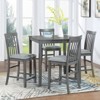 NicBex 5 Piece Square Dining Table Set with 4 Upholstered Chairs for 4,Counter Height Kitchen Table Set for Kitchen/Apartment - 2 of 4