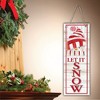 Courtside Market Christmas Wishes Snow 7x20 Hanging Artboard with Twine - 2 of 2