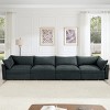 Modular Chenille Sectional Sofa with Under-Seat Storage Drawers, Oversized 4-Seat Couch with Armrest Cushions for Living Room – The Pop Home - 2 of 4