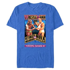 Men's WWE Hulk Hogan VS The Ultimate Warrior Poster T-Shirt - 1 of 4