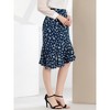 Allegra K Women's Print Elegant High Waist Mermaid Asymmetrical Ruffle Summer Skirt - 4 of 4
