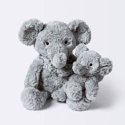 Elephant Plush Animal with Mini Plush - Gray - 2pk - Cloud Island™